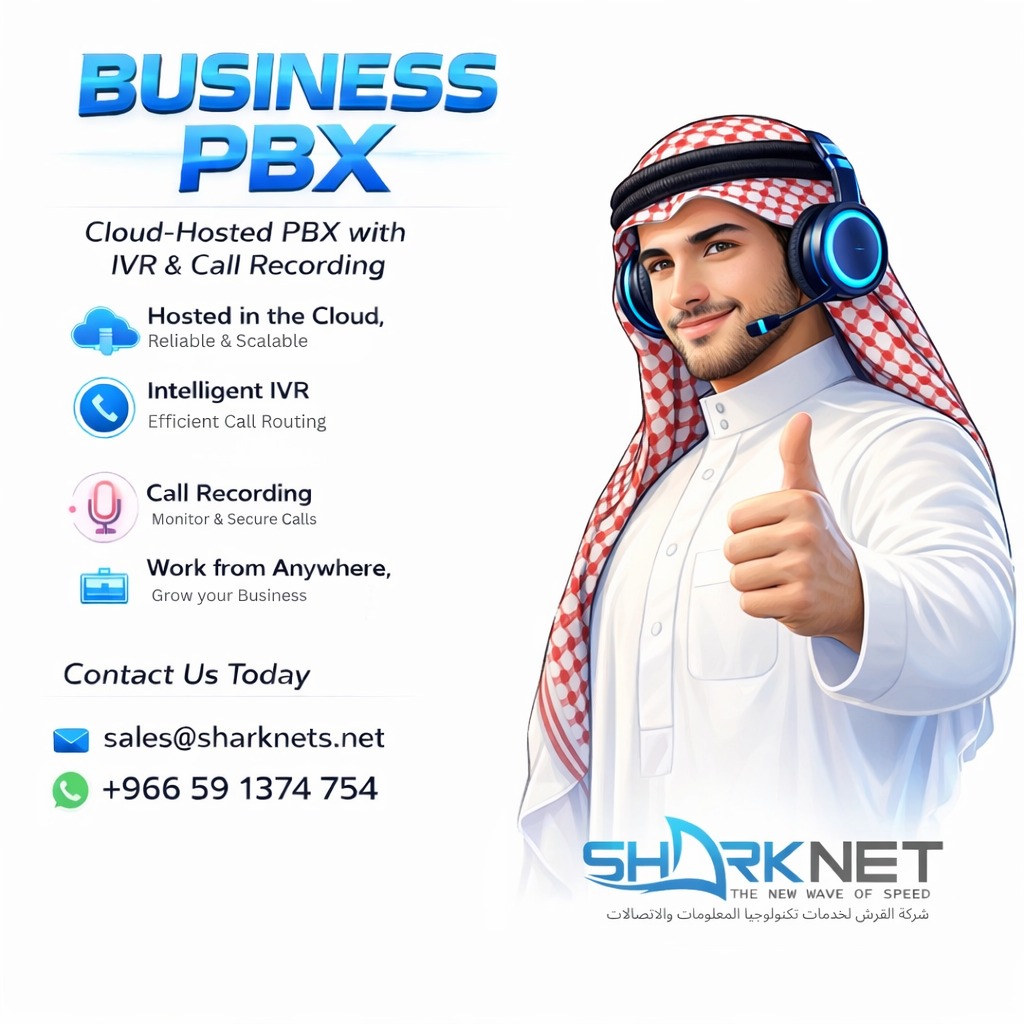 Cloud-hosted business PBX with IVR and call recording