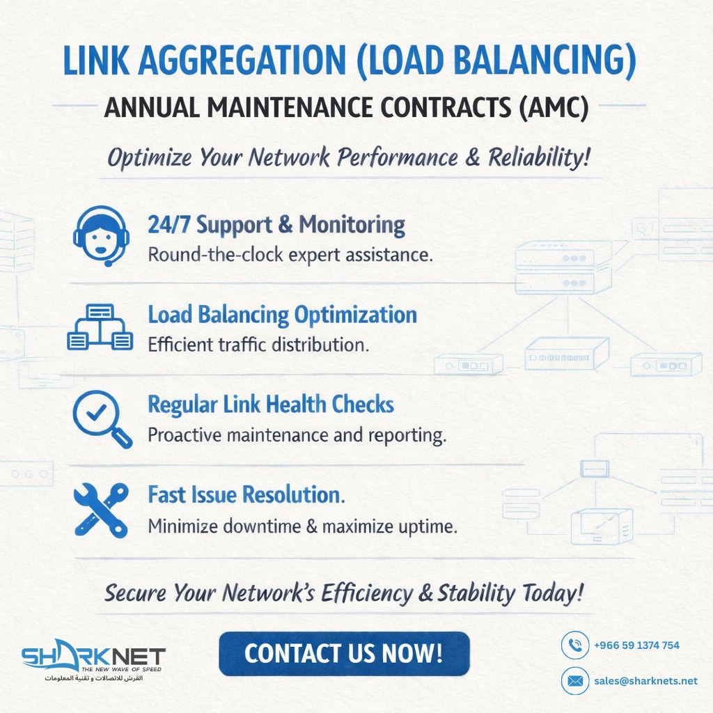 Link aggregation, load balancing, and annual network maintenance