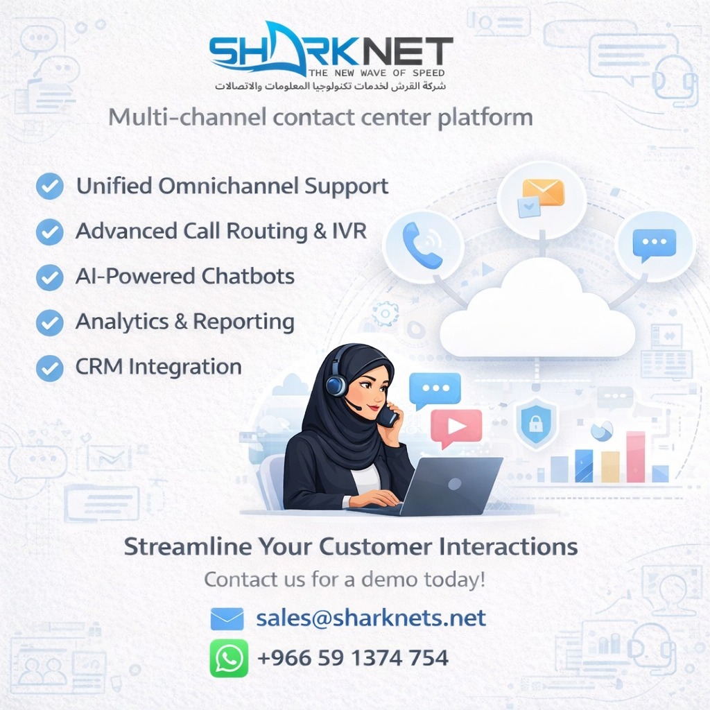 Multi-channel contact center platform with IVR, chatbots, and CRM integration