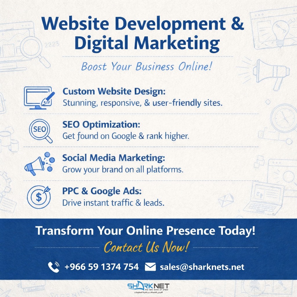 Website development, SEO and digital marketing services in Saudi Arabia